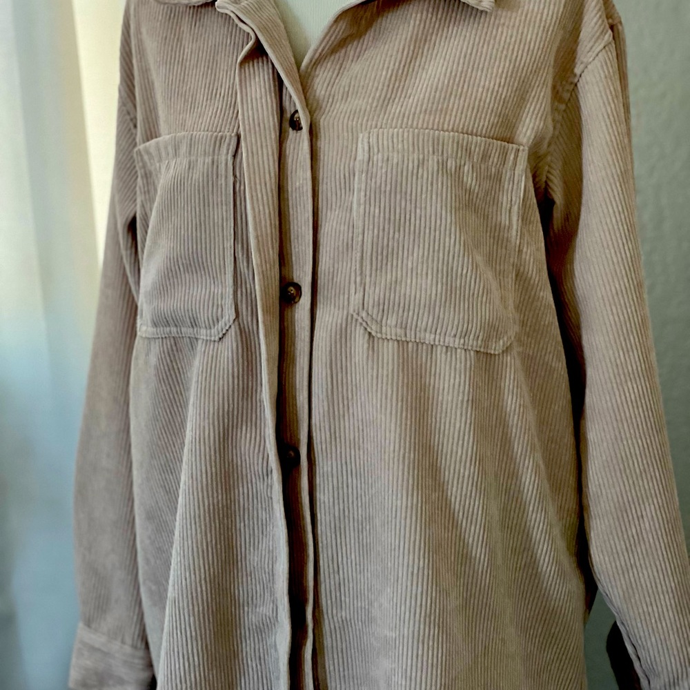 Corduroy shirt.